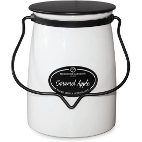 Milkhouse Candle Company, Creamery Scented Soy Candle: Butter Jar Candle, Caramel Apple, 22-Ounce
