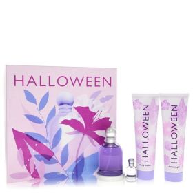 Jesus Del Pozo Gift Set -- 3.4 oz Eau De Toilette Spray + 5 oz Body Lotion + 5 oz Shower Gel + .15 oz Mini EDT